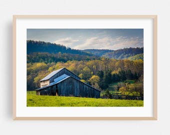 Virginia Print, Barn Wall Art, Farmhouse Framed Art, Rural Home Decor, Rustic Poster, Landscape Fine Art, Nature, Autumn, Photography