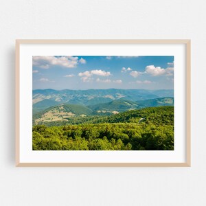 ウェストバージニア州のプリント、風景壁アート、自然の額入りアート、山の室内装飾、風景ポスター、森林のファインアート、夏、旅行ポスター