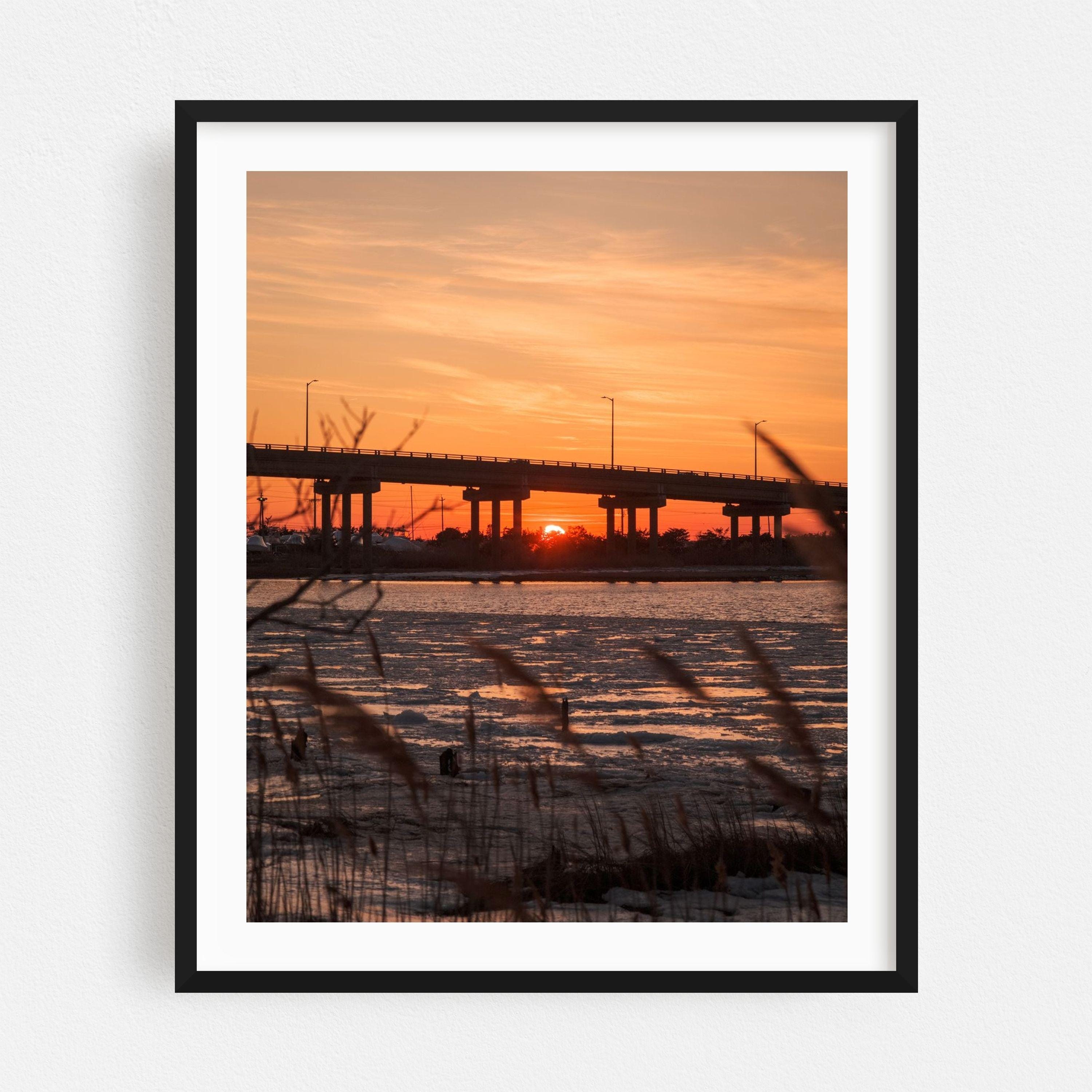 Sea Isle City Print, New Jersey Wall Art, Sunset Framed Art