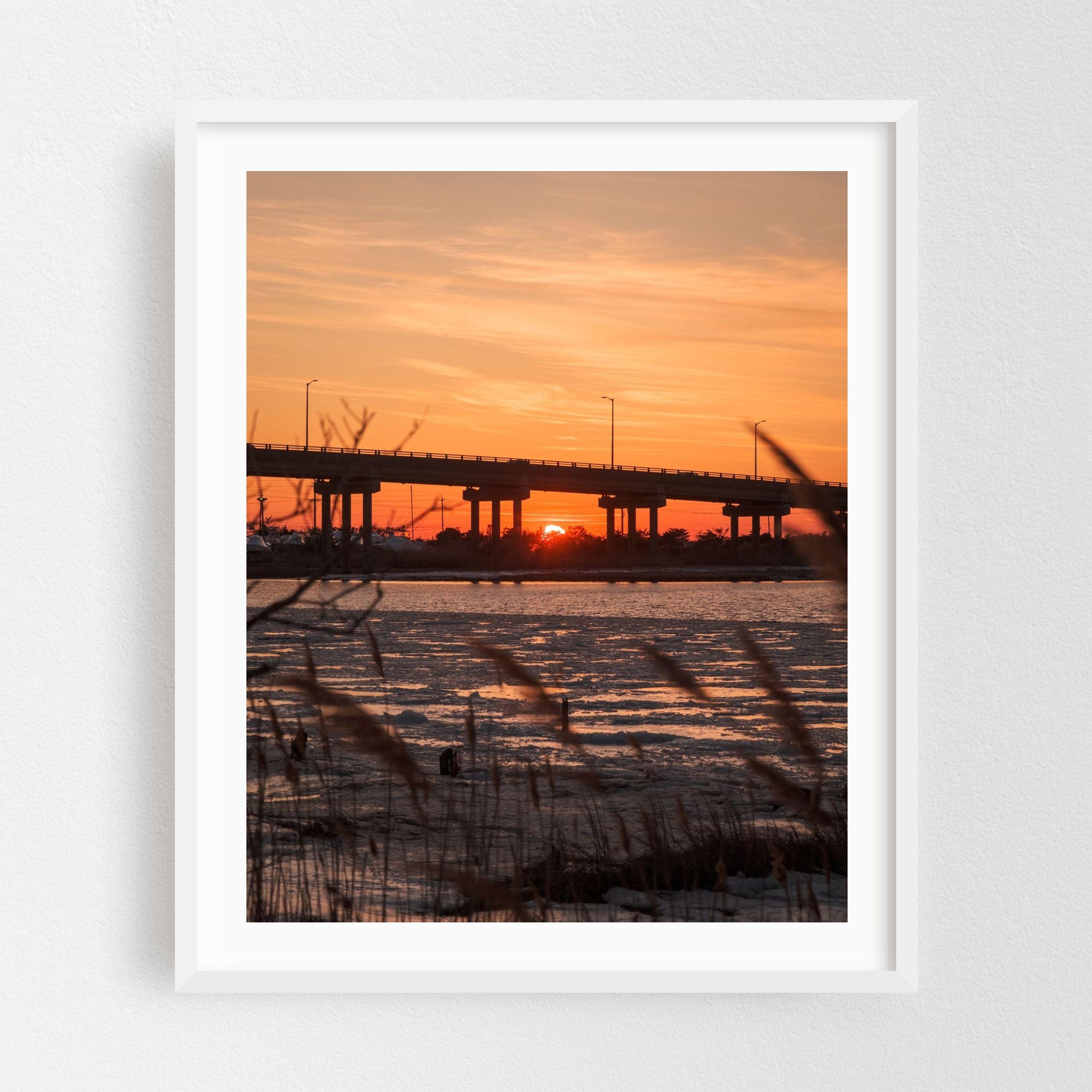 Sea Isle City Print, New Jersey Wall Art, Sunset Framed Art