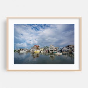 Cape May Print, New Jersey Wall Art, Harbor Framed Art, Coast Home Decor, Boat Poster, Beach House Fine Art, Coastal, Scenic, Architecture