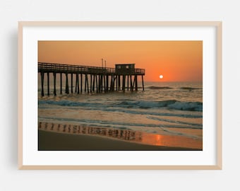 Avalon Print, New Jersey Wall Art, Sunset Framed Art, Beach Home Decor, Ocean Poster, Coast Fine Art, Landscape, Coastal, Photography
