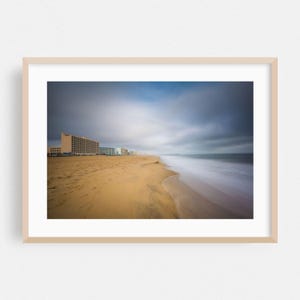 Impresión de Virginia Beach, arte mural de Virginia, arte de playa enmarcado, decoración costera, póster oceánico, bellas artes paisajísticas, arquitectura, paisajes