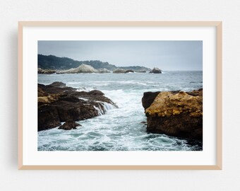 Impression Big Sur, art mural Californie, encadrement océan, décoration d'intérieur côte, affiche vagues, oeuvre d'art nature, paysage, plage, pittoresque, photographie