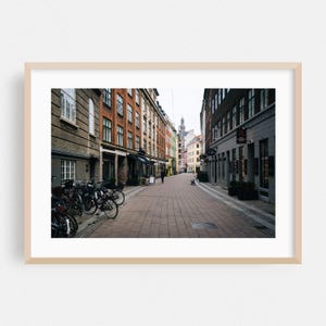 Copenhagen Print, Denmark Wall Art, Street Photography Framed Art, Bicycle Home Decor, Architecture Poster, City Fine Art, Cityscape
