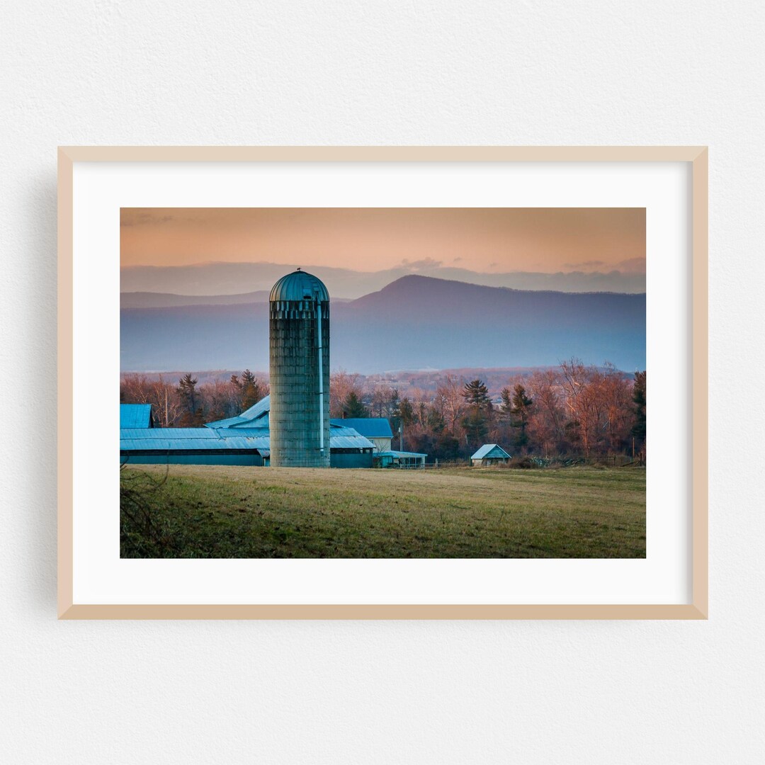 Framed Photo Rural Area Virginia Print, Farmhouse Wall Art, Rural Framed Art, Landscape Home ...