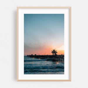 San Clemente Print, California Wall Art, Sunset Framed Art, Ocean Home Decor, Coastal Poster, Beach Fine Art, Waves, Scenic, Photography
