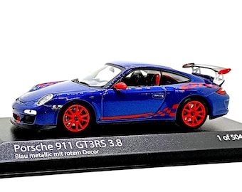Modèle Réduit Minichamps Porsche 911 GT3 RS (997.2) Gris Noir/rouge 1:43 - Édition Limitée