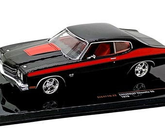 ワイルドスピード　1/18スケールミニカー　シボレーシェベルSS 1/43、シボレー、シェベル、SS、ワイルド・スピード、ボックス ガラス