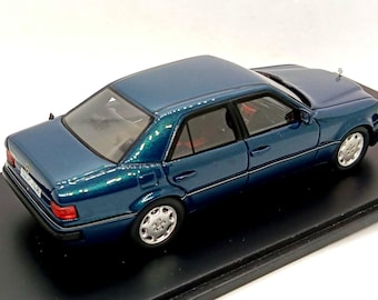 Spark 1/43 - Mercedes 500E W124 1986 Bleu Vert - Miniature Collection