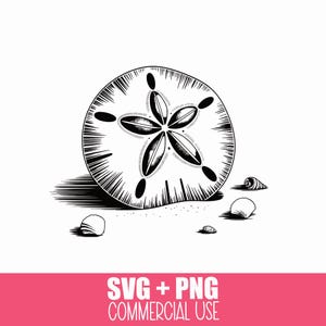 Ocean Sand Dollar SVG, Nautical Coastal Beach Cut File for Cricut, Silhouette, and Glowforge