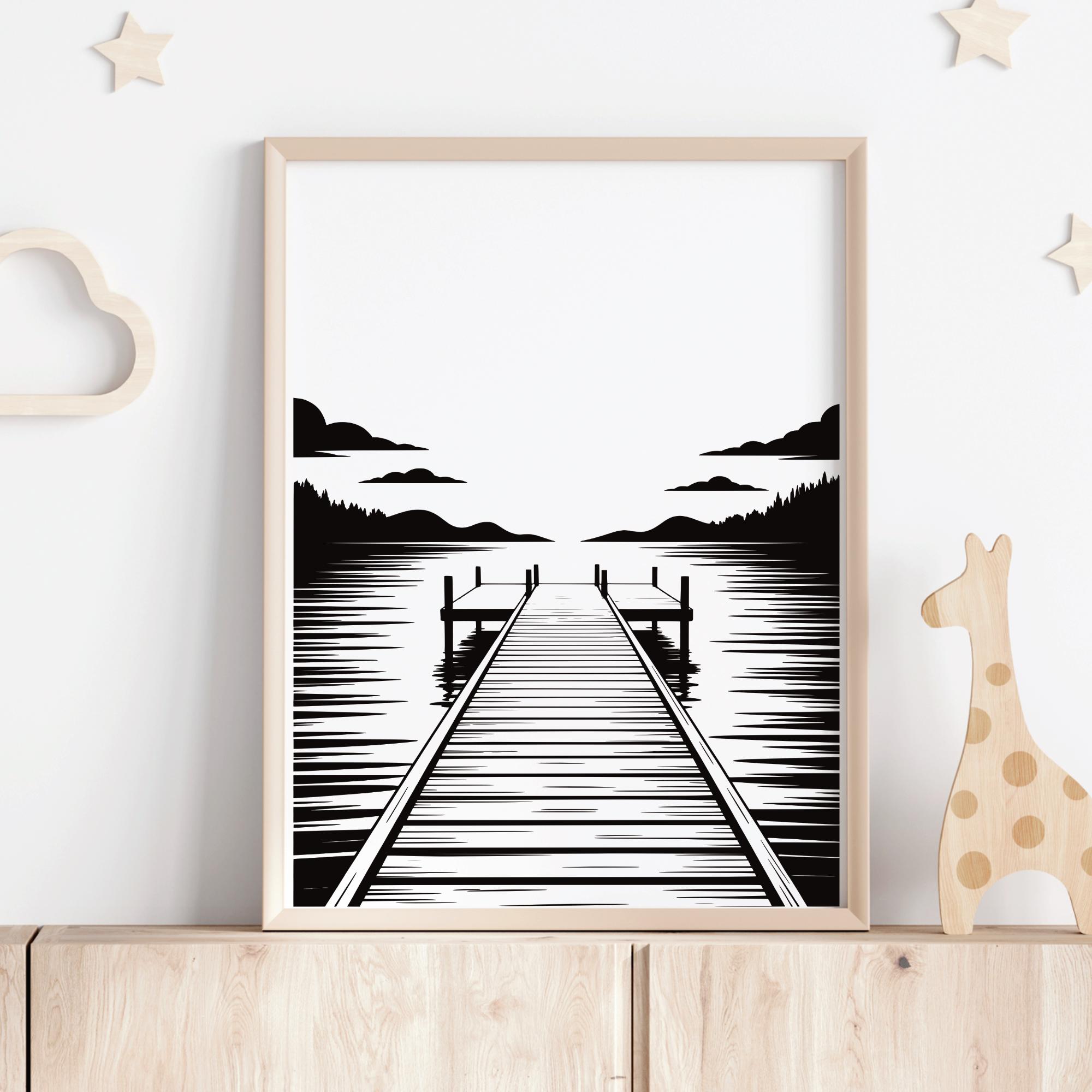 Rustic Lake Dock SVG Cut File | Lakehouse Cricut Design | Peaceful ...