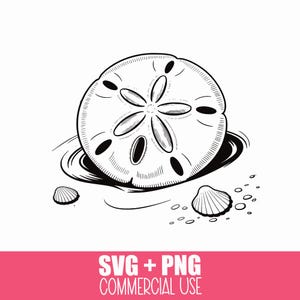 Sand Dollar SVG, Coastal Beach Ocean Cut File for Cricut, Silhouette, and Glowforge Crafts