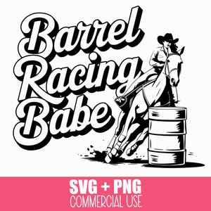 Cowgirl Barrel Racing SVG: Western Rodeo Silhouette (Digital Download)