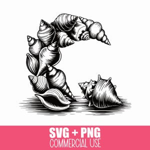 Nautical Seashells SVG, Coastal Sea Life Beach Cut File for Cricut, Silhouette, and Glowforge