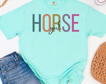 Horse Girl Shirt, Equestrian Sweatshirt, Horse Lover Hoodie, Comfort Colors Horse Tee, Barn Shirt, Western Cowgirl Gift, Riding Apparel