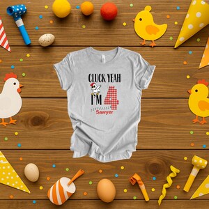 Kids Chicken Birthday Shirt, Funny Chicken Tee, Kids Birthday Shirt, Poultry Party Top, Boys Girls Chicken Shirt