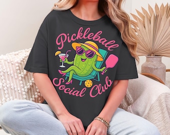 Pickleball Social Club Shirt, Funny Pickleball T-Shirt, Pickleball Sweatshirt Hoodie, Comfort Colors Pickleball Top, Pickleball Gift