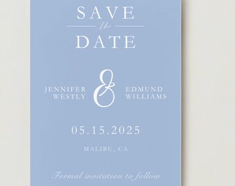 Plantilla para guardar la fecha, Plantilla descargable, Plantilla de invitación de boda, Plantilla para guardar la fecha de boda, Descarga de Evite, Plantilla editable