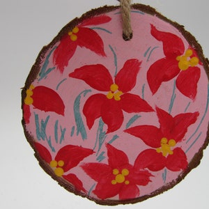 Poinsettias on Pink