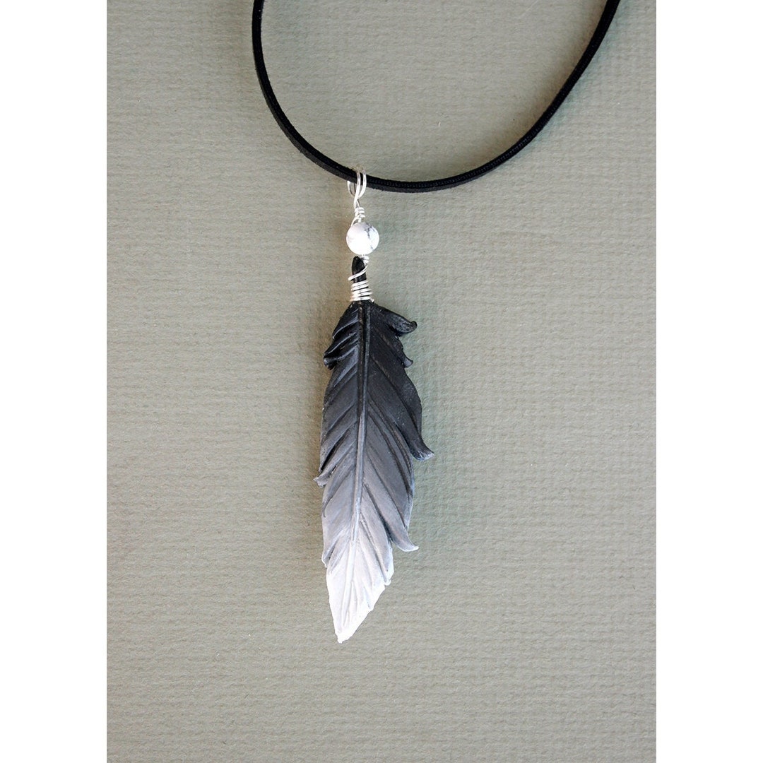 アクセサリー Archive Leather Stone Feather Necklace Archive Leather Stone Feather Necklace