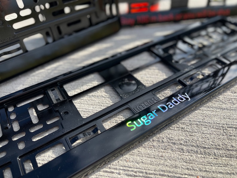 Registration Plate Frames for Car, Gloss Black License Plate Frames