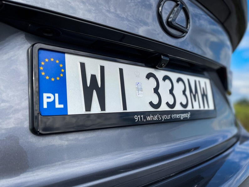 Registration Plate Frames for Car, Gloss Black License Plate Frames