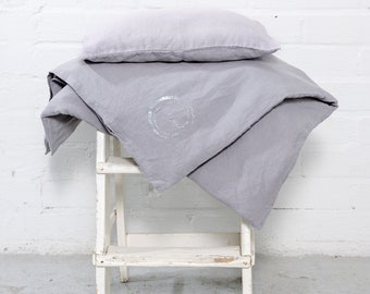 100% loved - linen baby bedset STONE