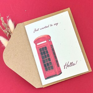 ¡Saludos! Tarjeta de felicitación con semillas de papel / Tarjeta de felicitación plantable / Semillas de flores silvestres / Vegana / Sostenible y ecológica