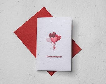 Plantable Wildflower Seed Paper Greeting Card: Eco-Friendly Gift - Pack of 2