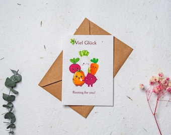 Plantable Seed Paper Greeting Card: Wildflower Eco-Friendly Gift - Pack of 2