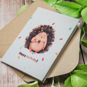 Lustige Geburtstag GrußkartenI Pflanzbare Samenpapier Handgefertigte Geburtstagswünsche Karte