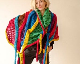 Multicolored Cable Scarf-Made to Order