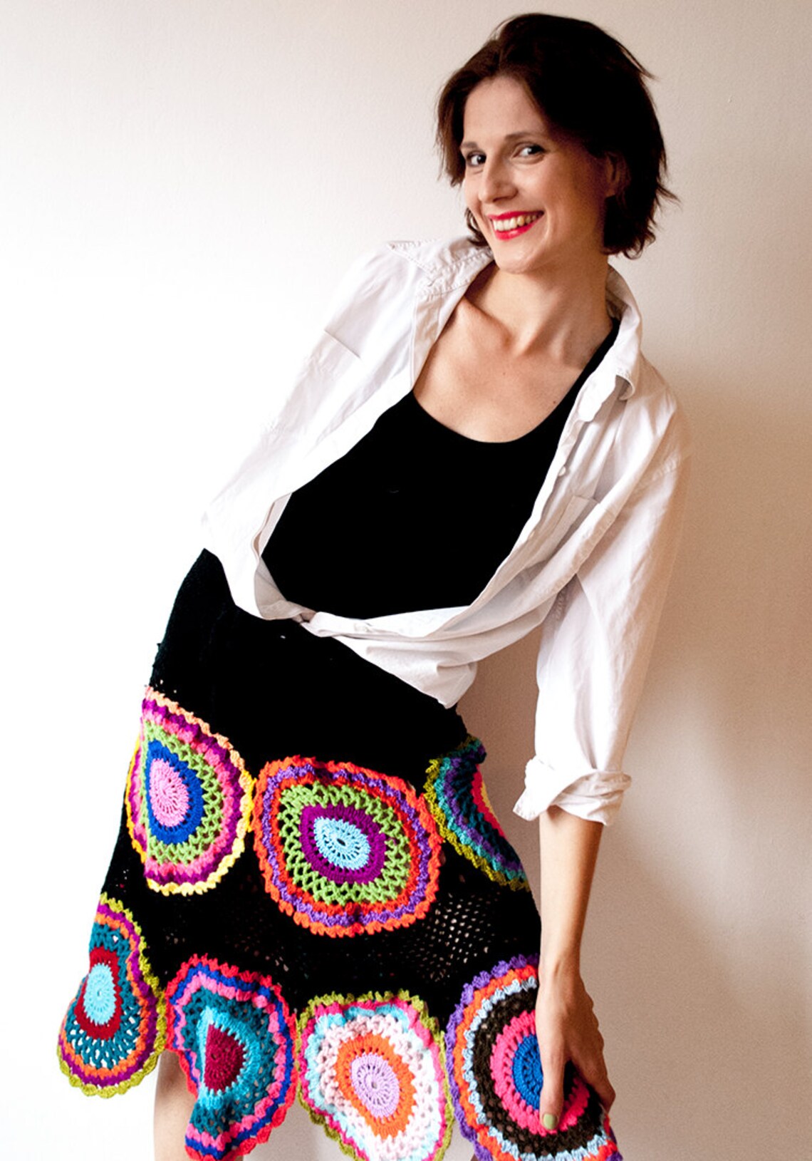 Knee Length Gypsy Circle Skirt MADE TO ORDER Etsy