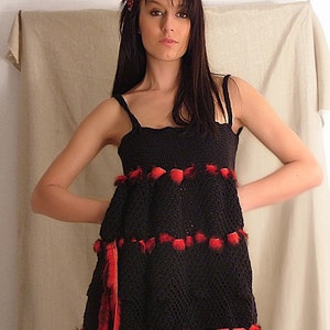 Ruffled Black and Red Skirt/Dress Plus Size Trendy image 3