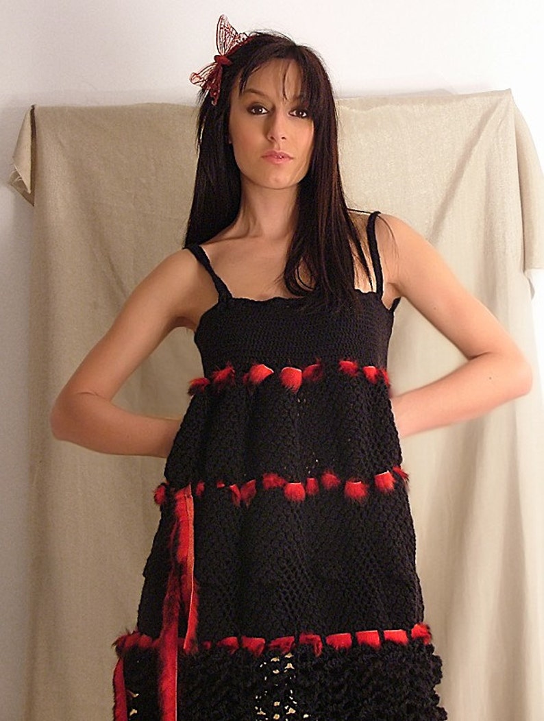 Ruffled Black and Red Skirt/Dress Plus Size Trendy image 3