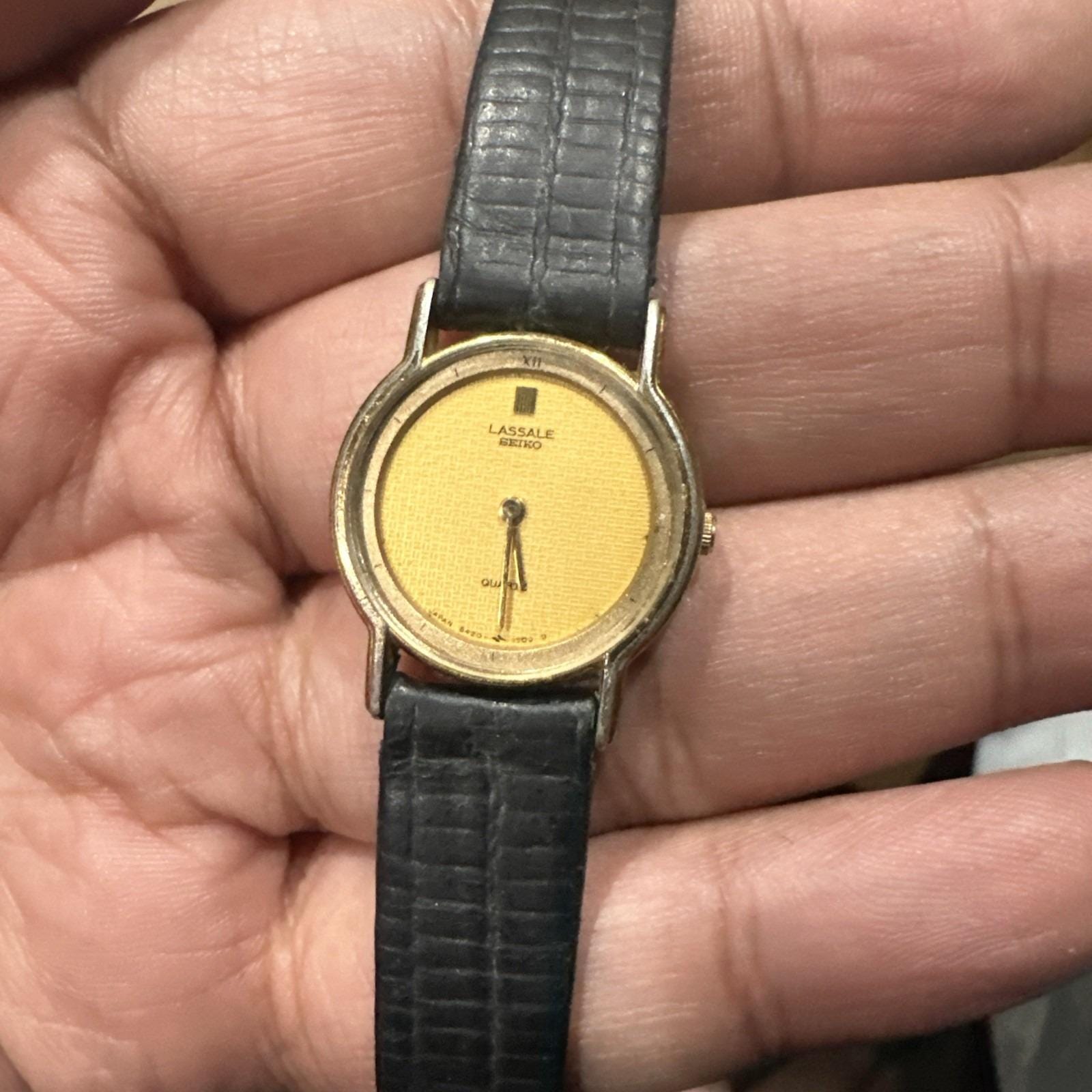 Lasalle Seiko 22mm Ultra Thin Luxury Women Watch Black 