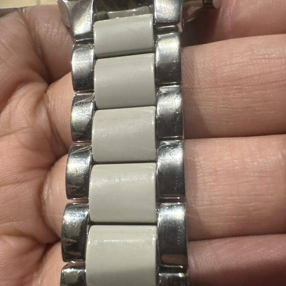 Working DKNY Ceramic Chronograph Gray Womens Stee… - image 6