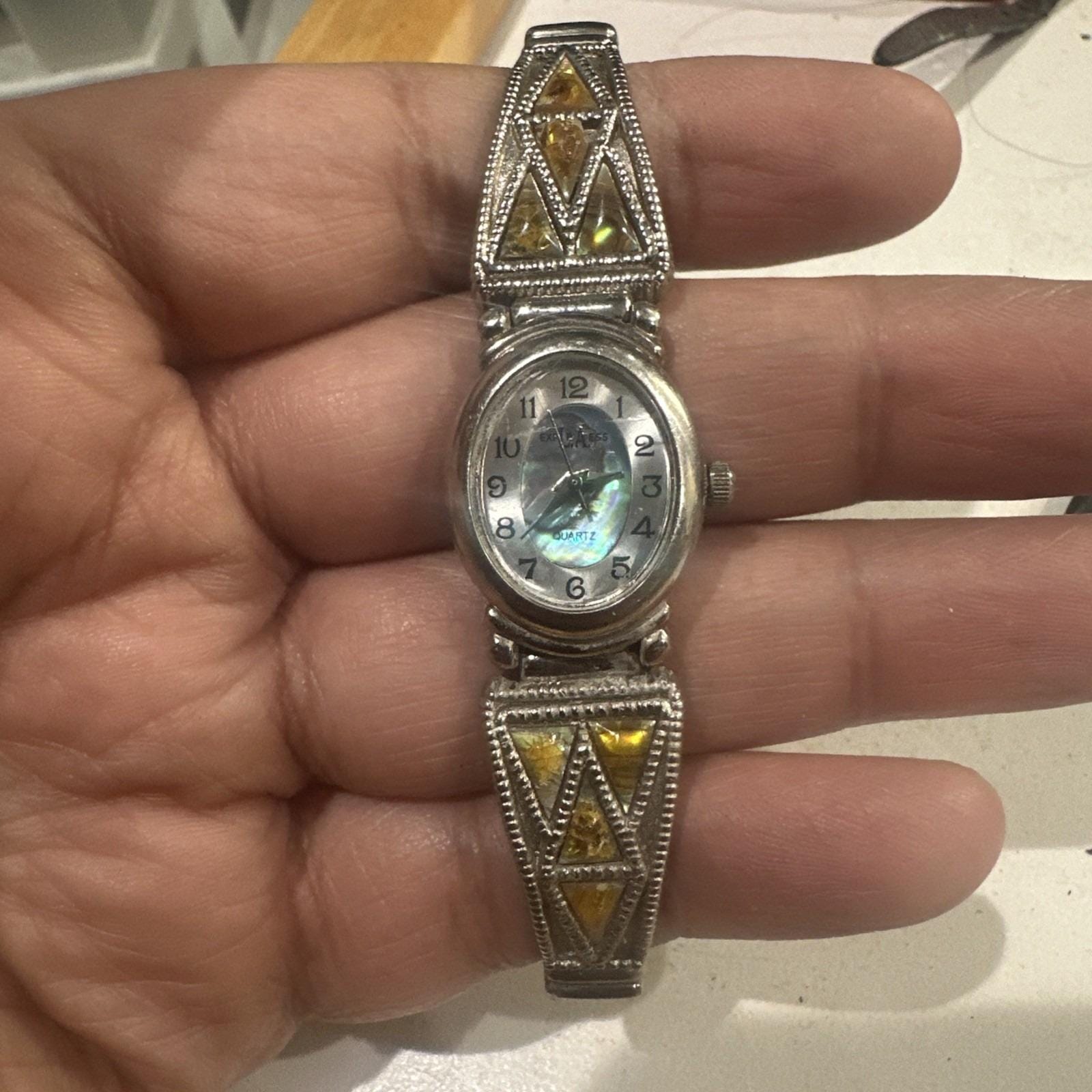 Express Silver and Gold Rhinestone Watch Express Watches for Women Deals - New and used pre-owned  main image 3