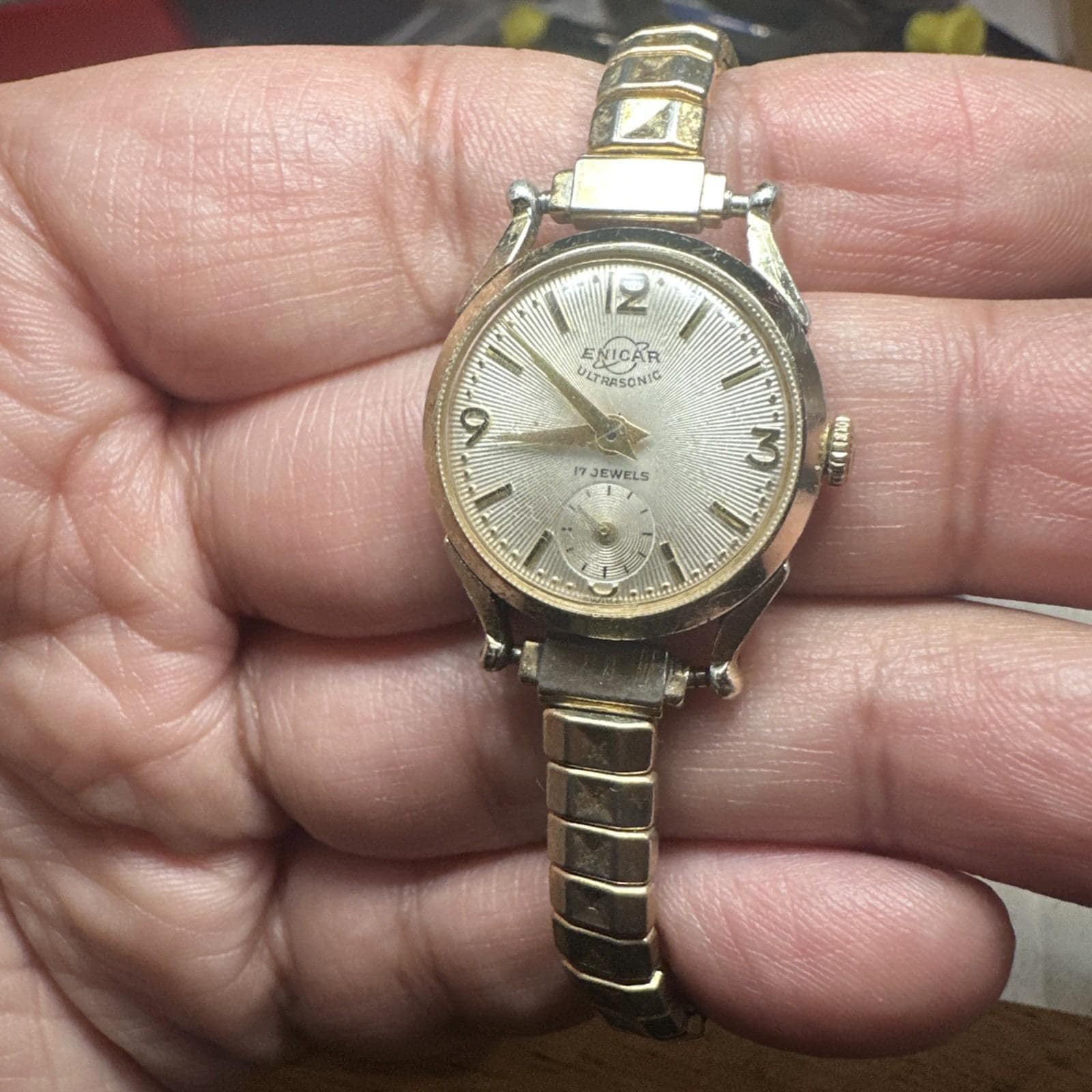 Enicar Ultra Rare Vintage Designer Mechanical Ladies Watch Blue Dial Stunning Vintage Enicar Automatic Men main image 2