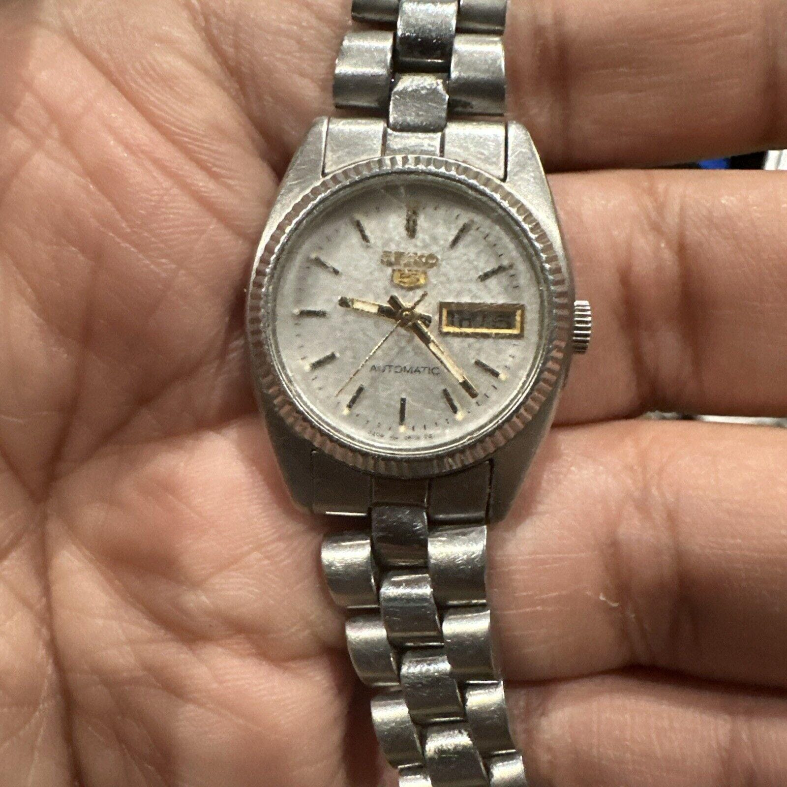 【稼働品】SEIKO SEIKO5 4206-0510 自動巻き　腕時計 Working SEIKO 5 4206-0510 Women Day-date Automatic Silver