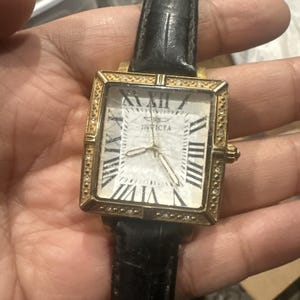 Working Invicta Flame Fusion Crystal Ladies Wrist Watch Square 33mm Black Runs‎ Invicta Women Square Wristwatches for sale | eBay main image 3
