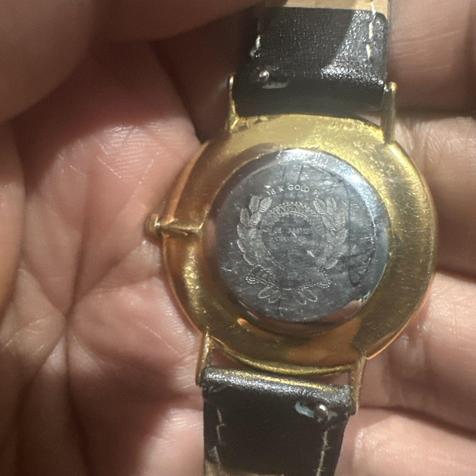 Works Jacques Edho Paris Diamond Quartz Mens Watch 18K Gold 