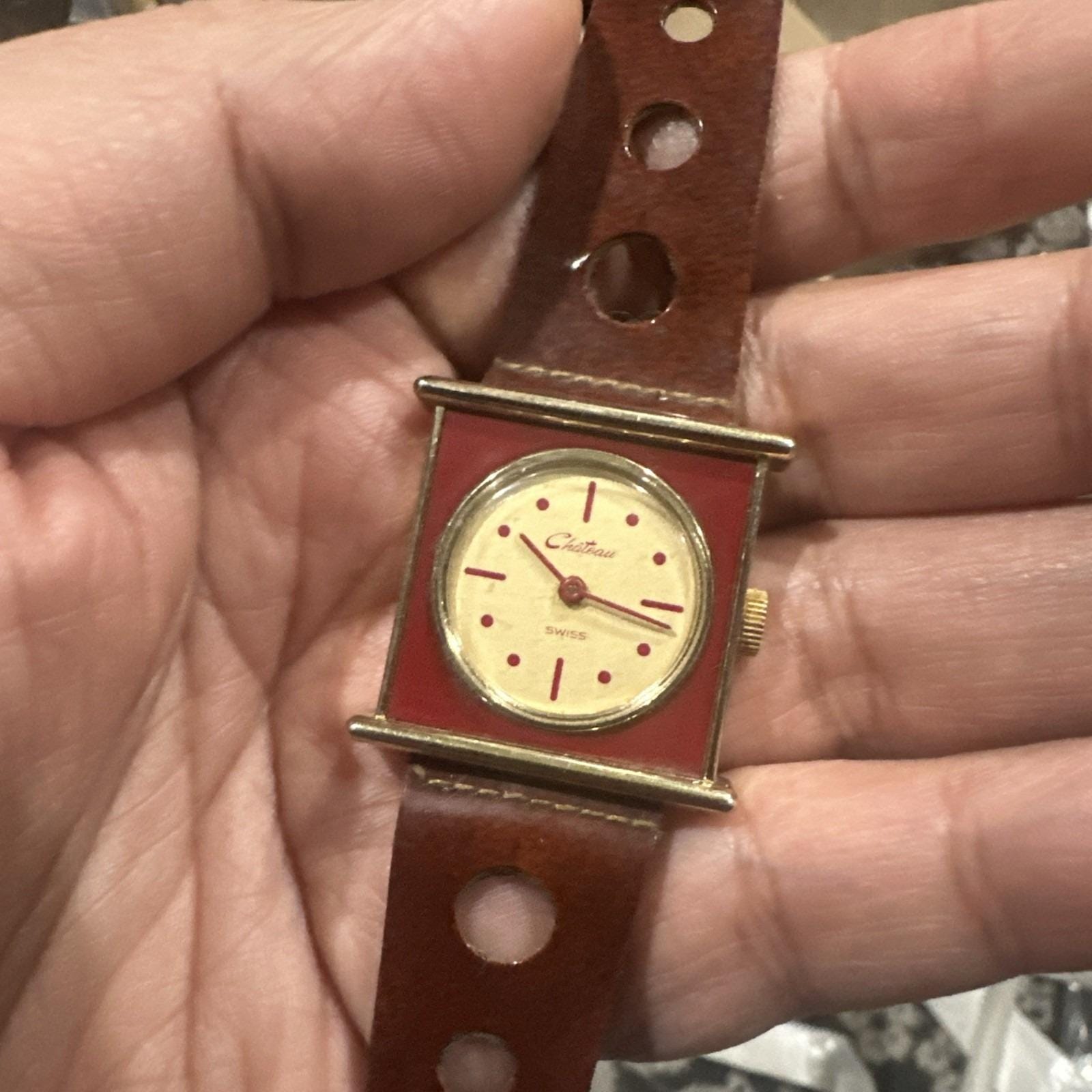 Chateau Swiss Gold Cuff Watch Chateau Wristwatches for sale - eBay main image 4