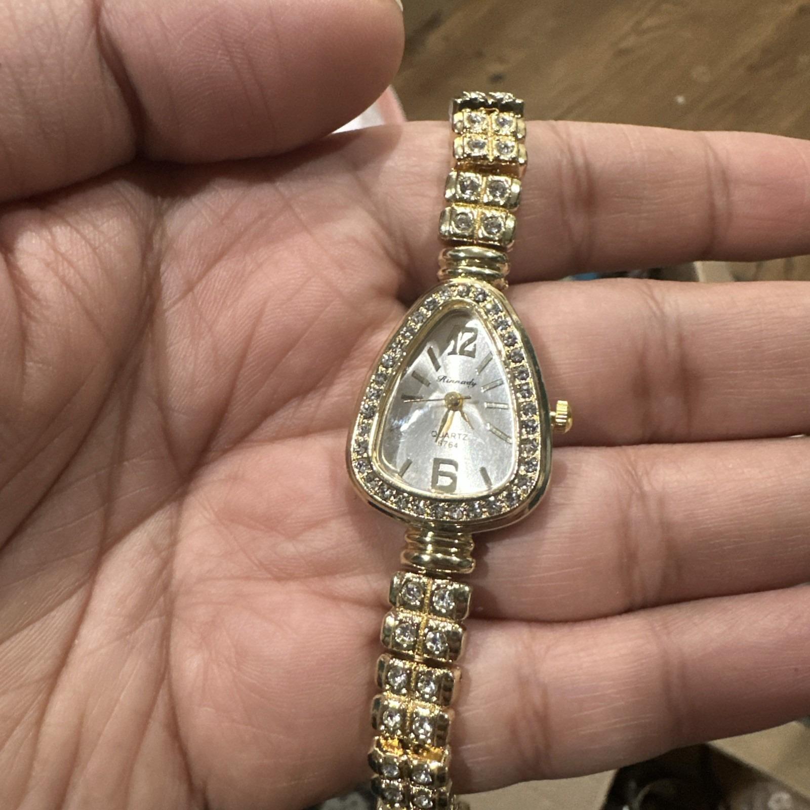 Vintage Style Silver Tone Luxury Watch with Rhinestones Unique Teardrop Design Teardrop Watches - Etsy main image 3