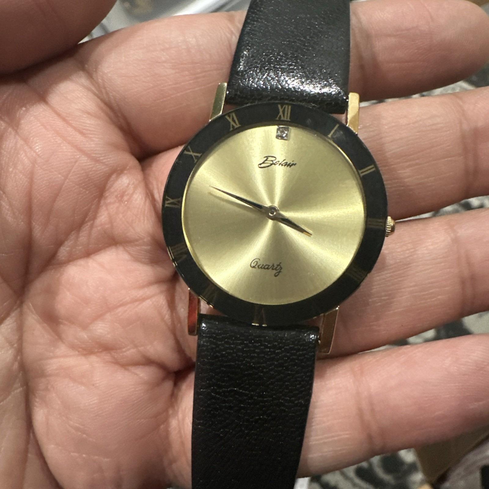 Vintage Y2K Belair Watch with Black Dial And Goldtone Accents Belair Women main image 4