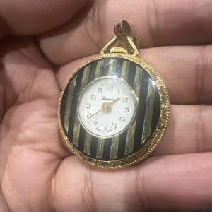 Working Vintage Lucerne 34mm Ladies Manual Wind Pendant Watch Swiss Made Rare