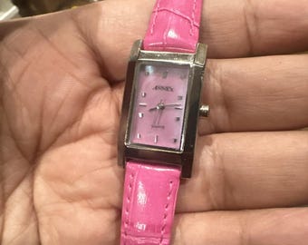 Seiko Women's Dress Quartz Watch With Crystal Accented Bezel Pink