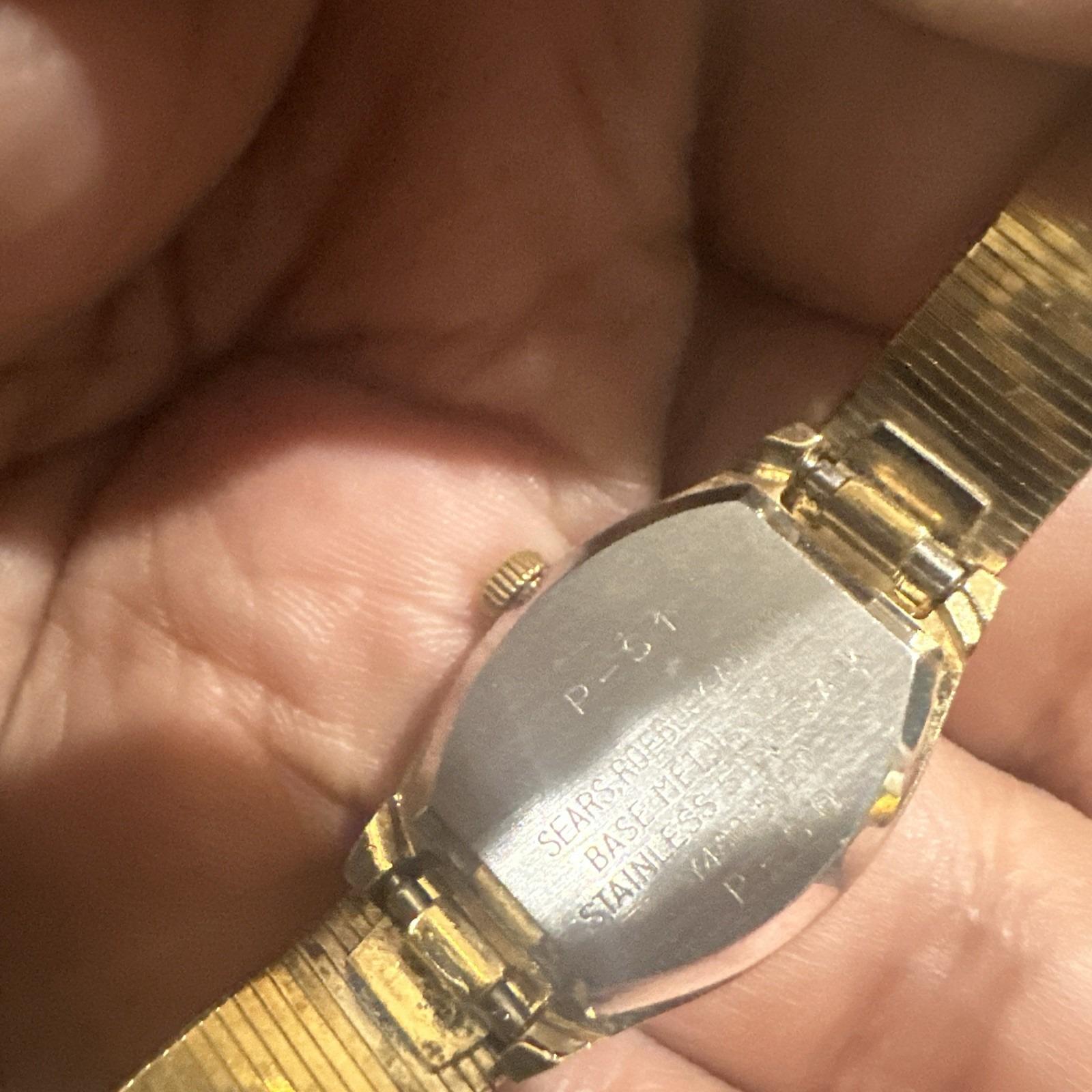 Working Phasar Sears Roebuck Quartz Goldtone Ladies Watch 