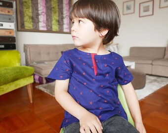 COTTON SHIRTS - PDF files (Digital item) Sewing Pattern with tutorial - 3 sizes between 1Y and 10Y